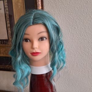 Aqua Blue Wavy Hair Wig